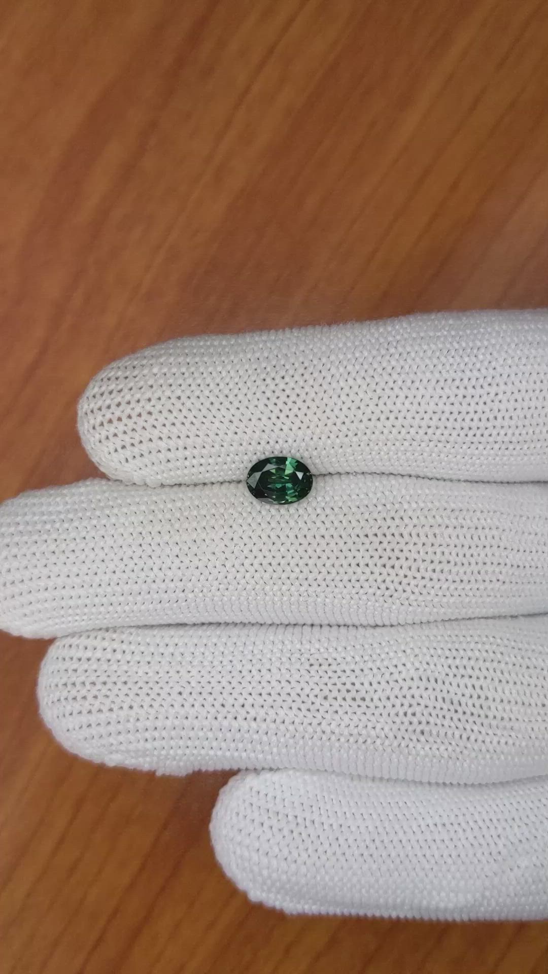 1.23 Ct. Green Sapphire from Madagascar Size Video