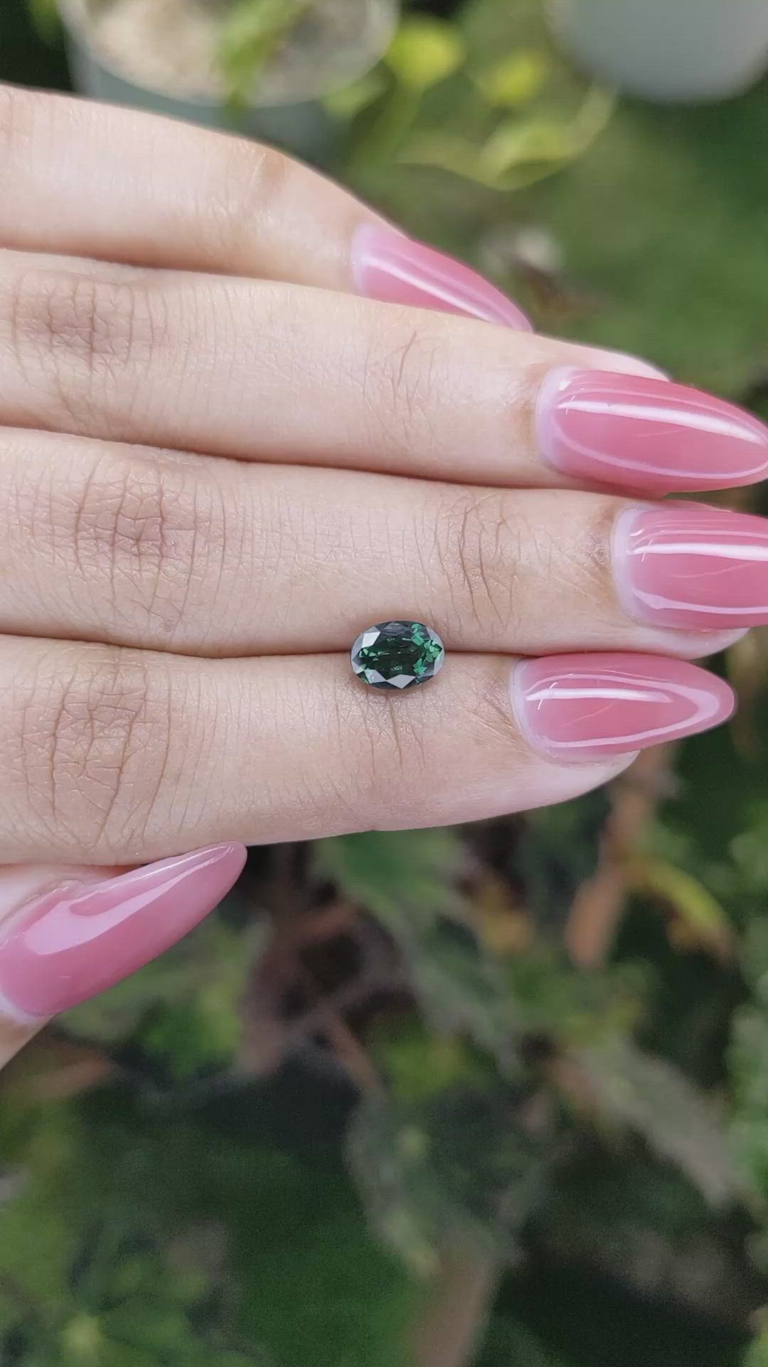 1.23 Ct. Green Sapphire from Madagascar Size Video
