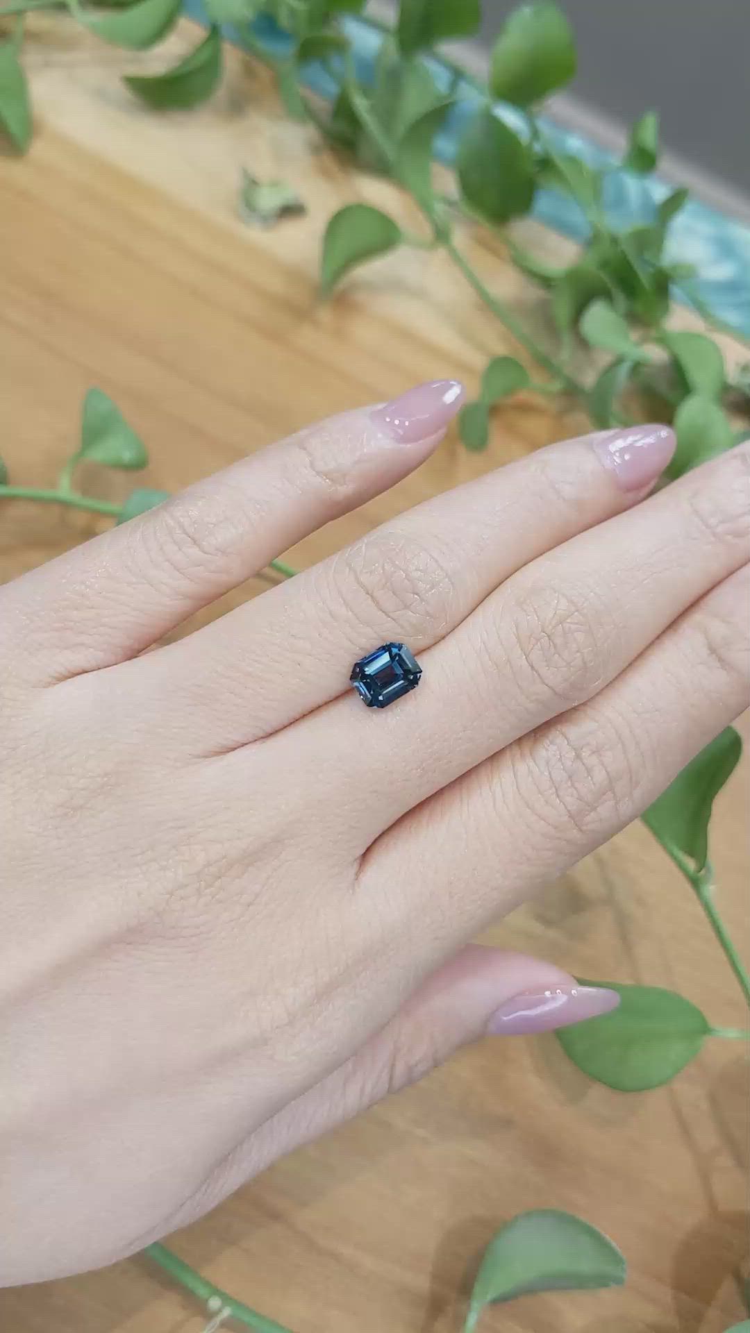 2.03 Ct. Blue Sapphire from Ceylon (Sri Lanka) Size Video