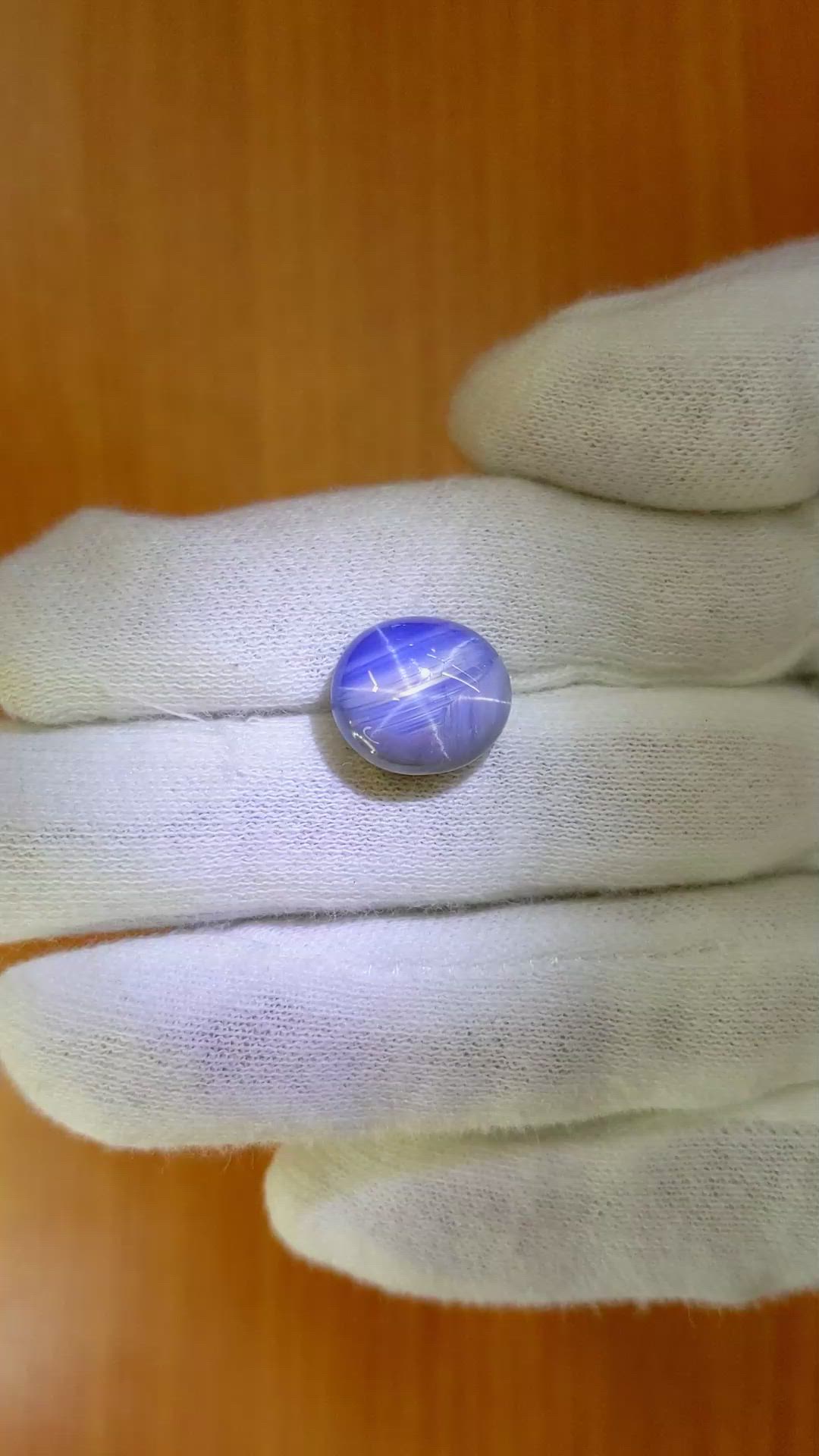 12.58 Ct. Blue Star Sapphire from Burma (Myanmar) Size Video