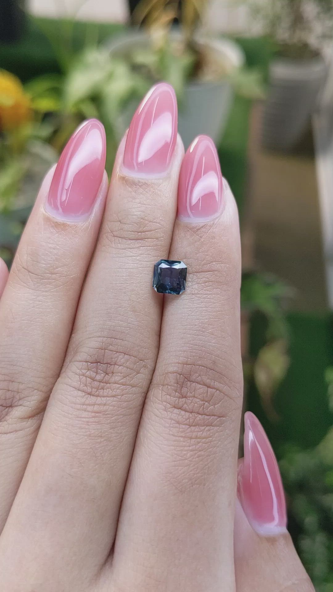 1.00 Ct. Greenish Blue Sapphire from Madagascar Size Video