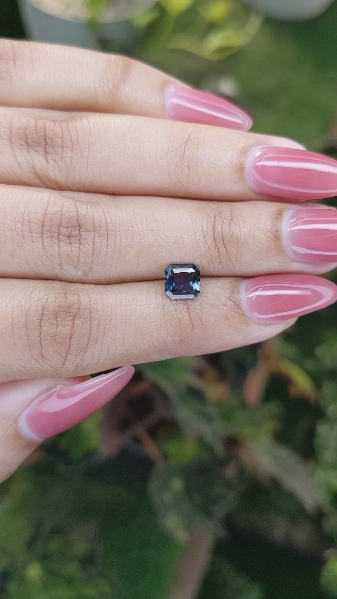 1.00 Ct. Greenish Blue Sapphire from Madagascar Size Video