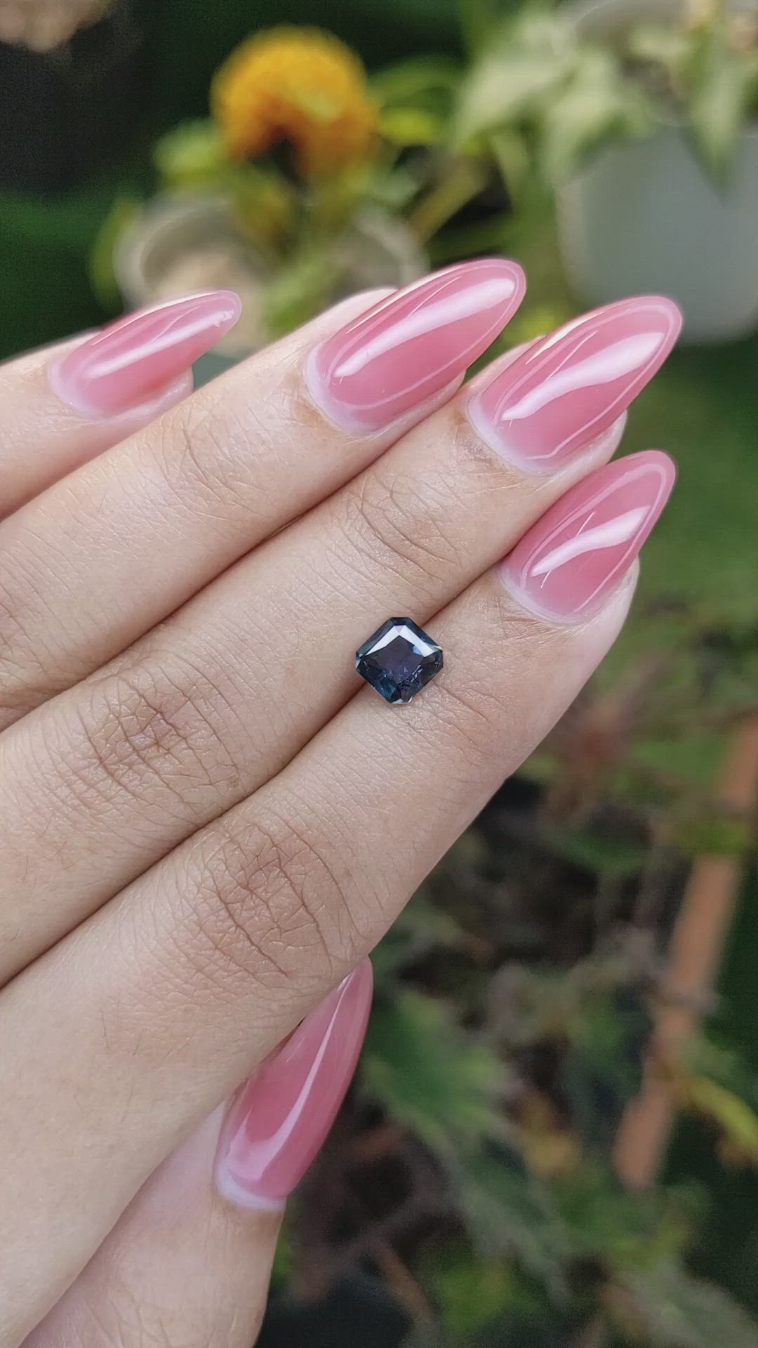 1.00 Ct. Greenish Blue Sapphire from Madagascar Size Video