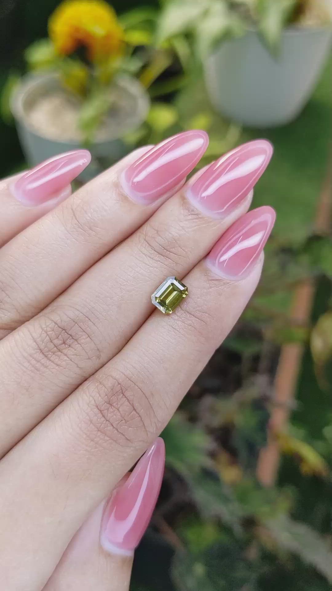 1.12 Ct. Greenish Yellow Sapphire from Madagascar Size Video