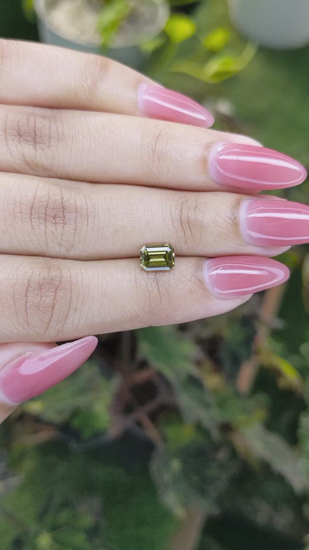 1.12 Ct. Greenish Yellow Sapphire from Madagascar Size Video