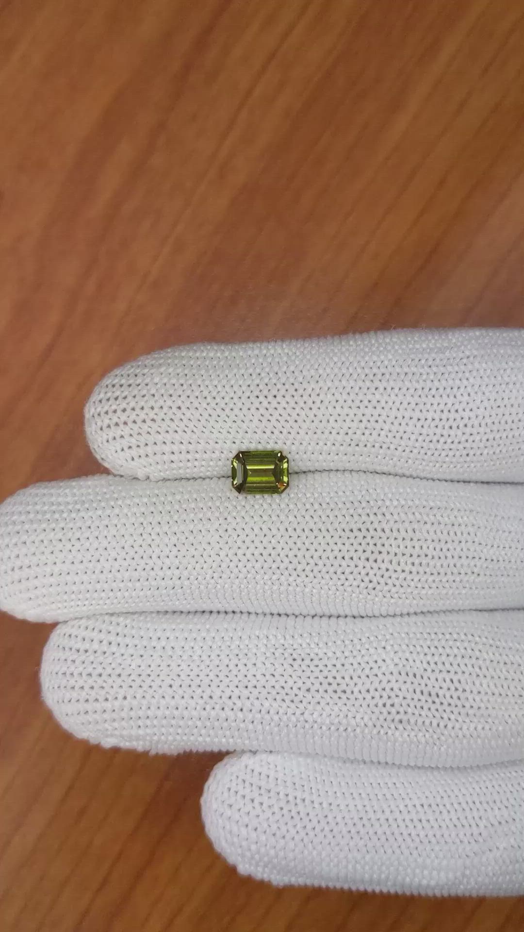 1.12 Ct. Greenish Yellow Sapphire from Madagascar Size Video