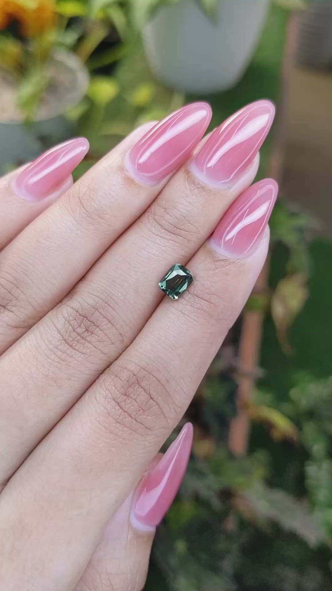 1.08 Ct. Green Sapphire from Madagascar Size Video