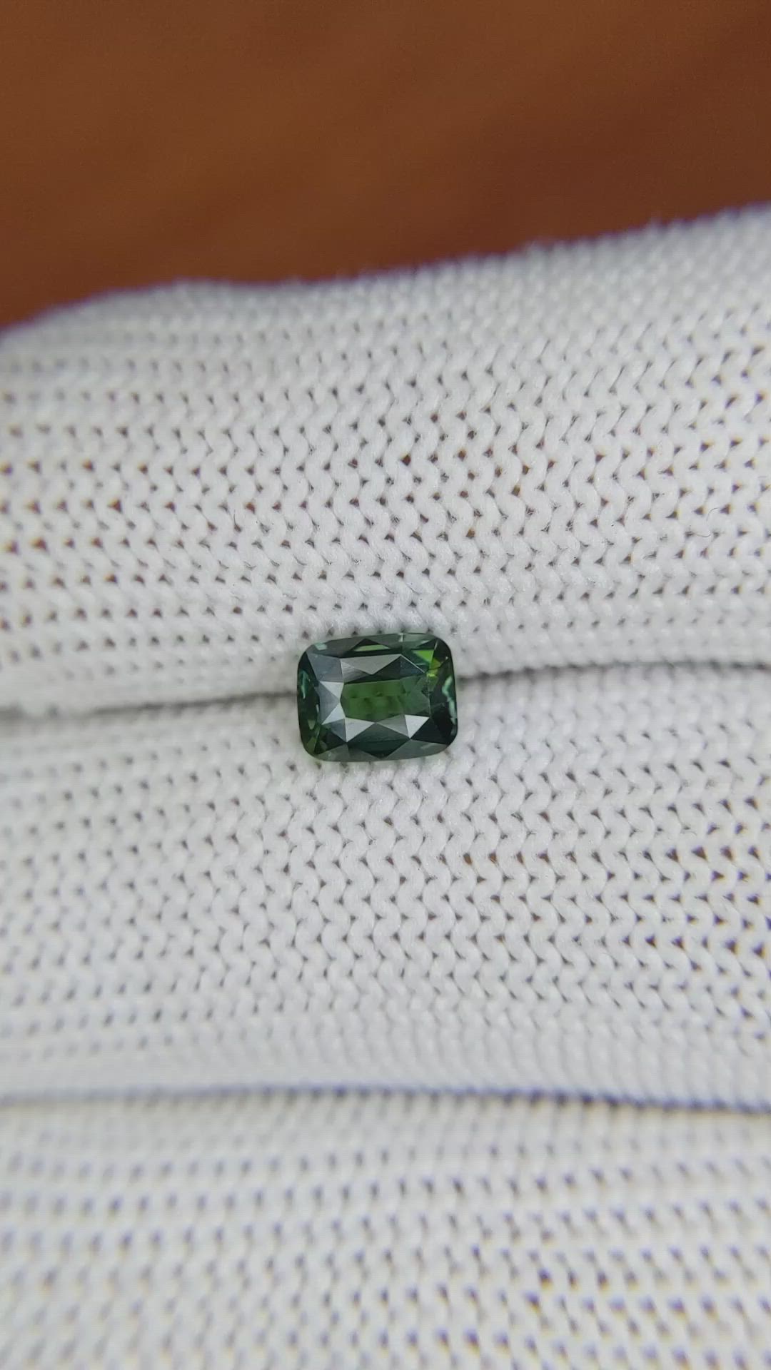 1.08 Ct. Green Sapphire from Madagascar Size Video