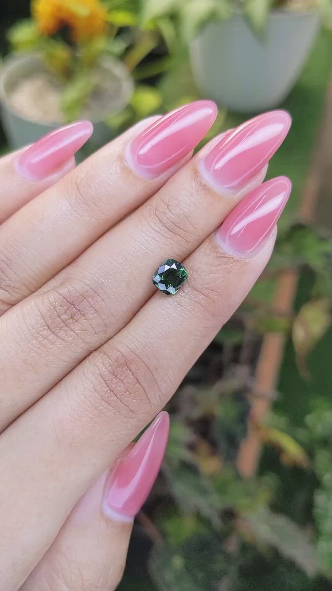 1.33 Ct. Green Sapphire from Madagascar Size Video