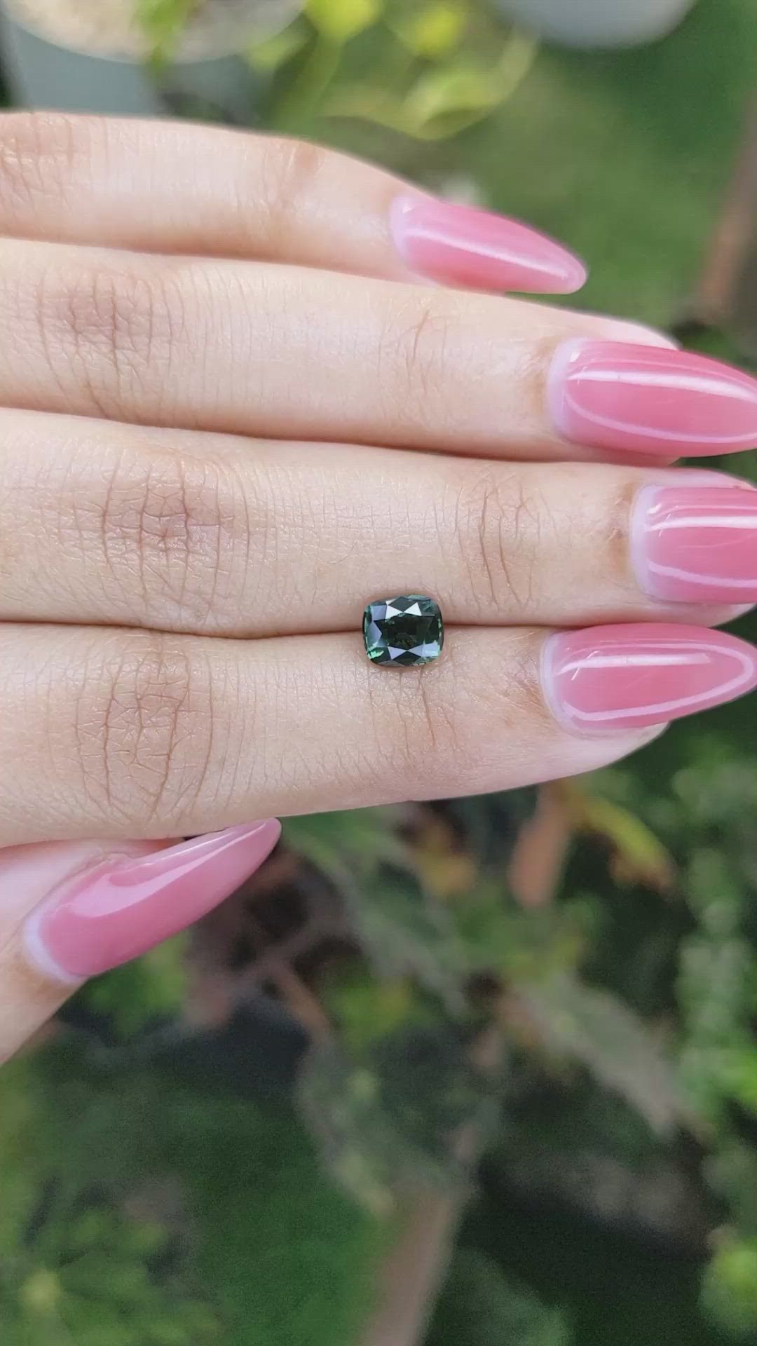 1.33 Ct. Green Sapphire from Madagascar Size Video