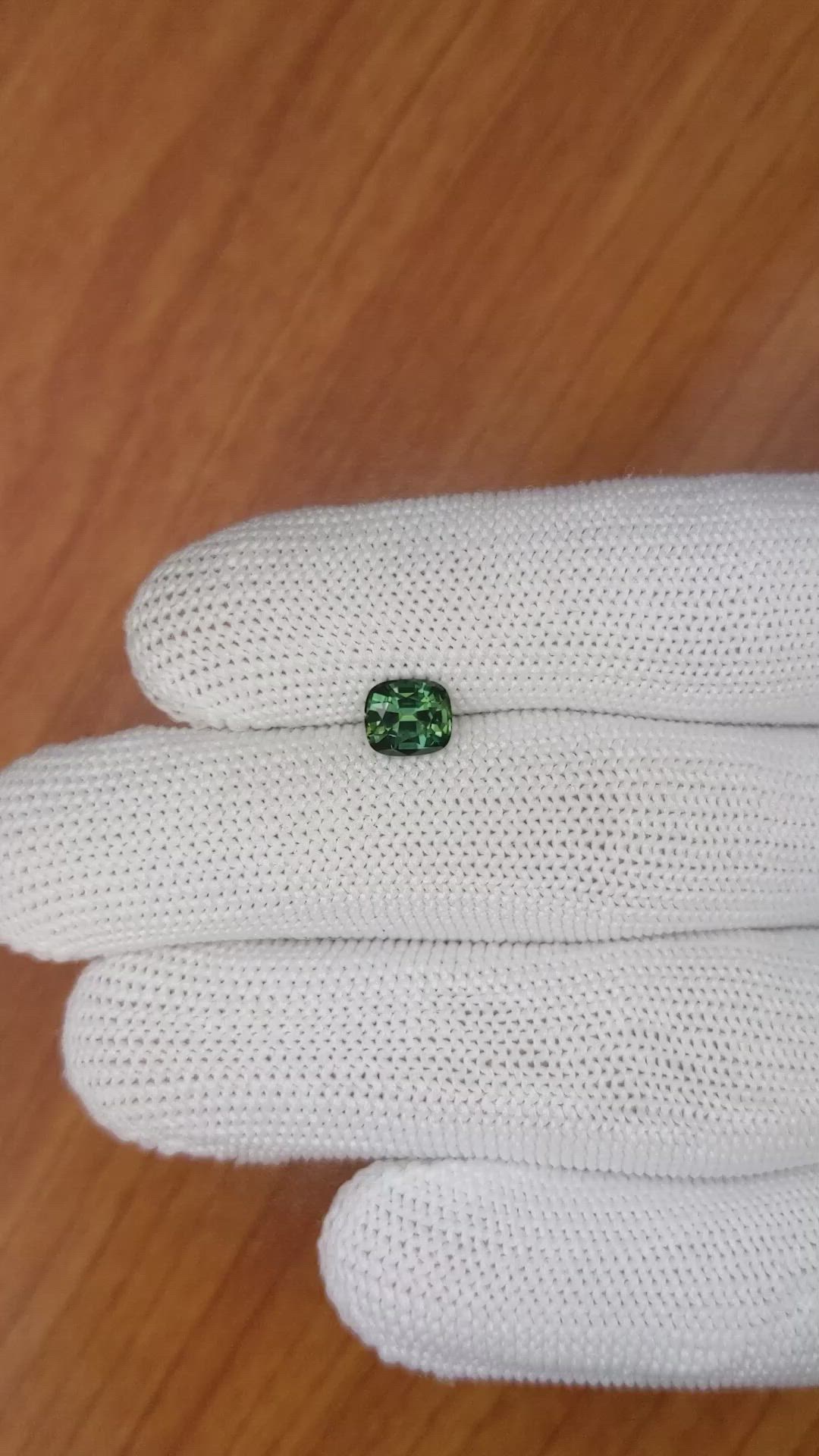 1.33 Ct. Green Sapphire from Madagascar Size Video