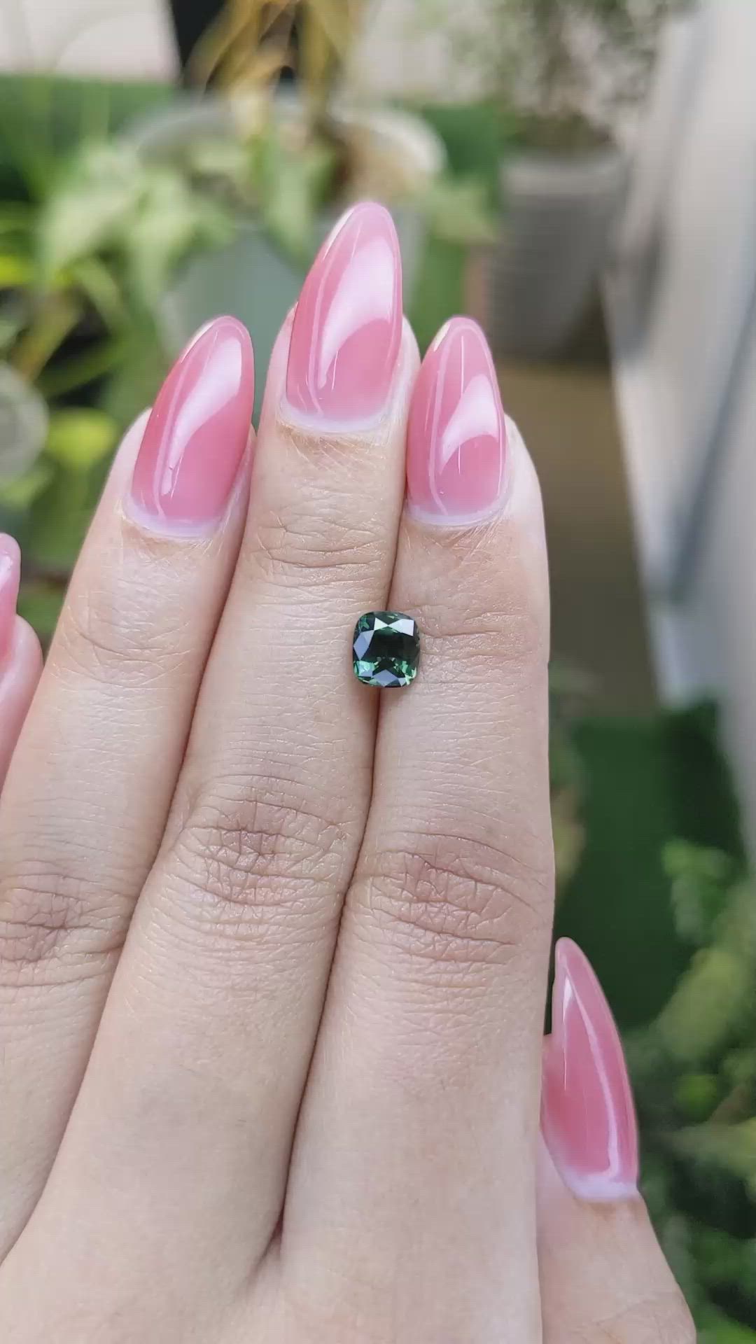 1.33 Ct. Green Sapphire from Madagascar Size Video