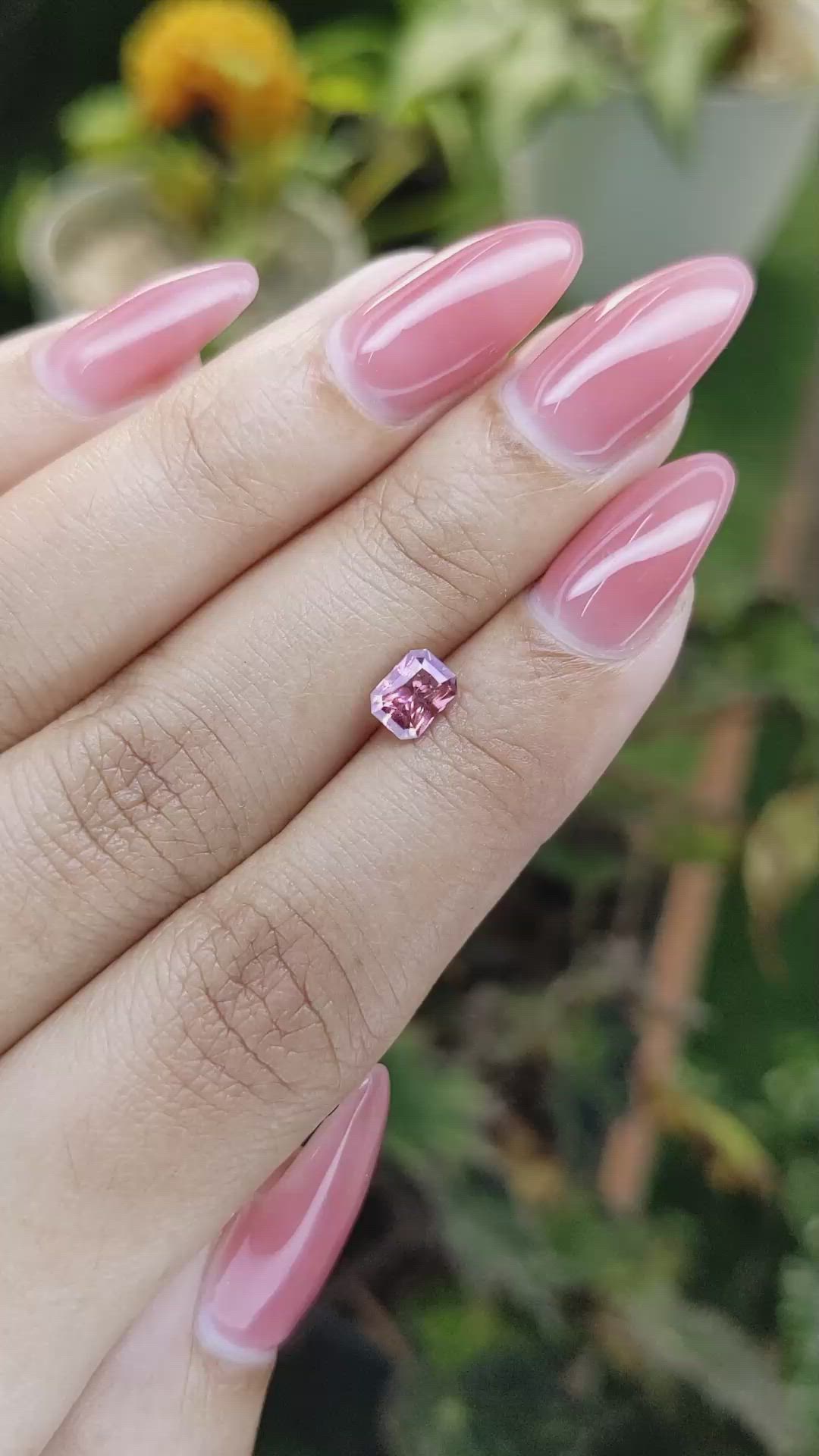 0.86 Ct. Pink Sapphire from Ceylon (Sri Lanka) Size Video