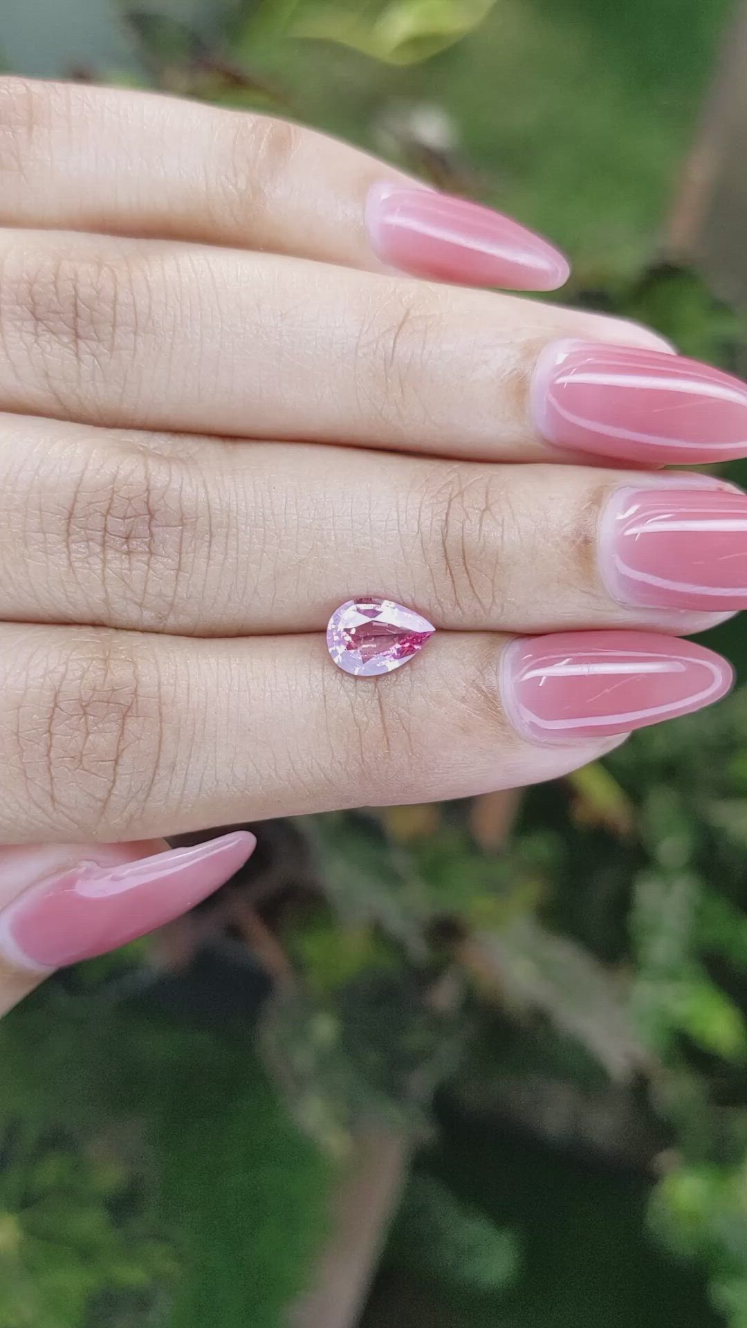 1.26 Ct. Pink Sapphire from Ceylon (Sri Lanka) Size Video