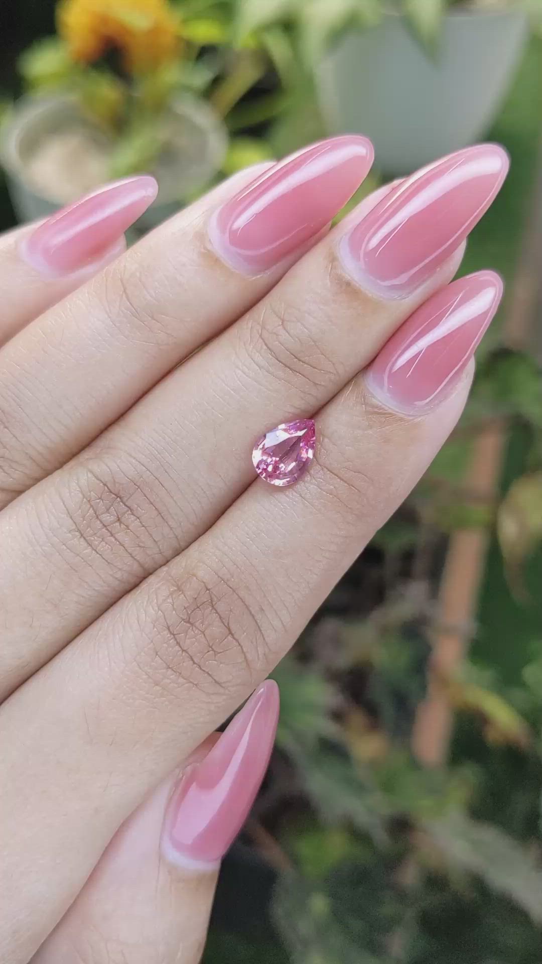 1.26 Ct. Pink Sapphire from Ceylon (Sri Lanka) Size Video