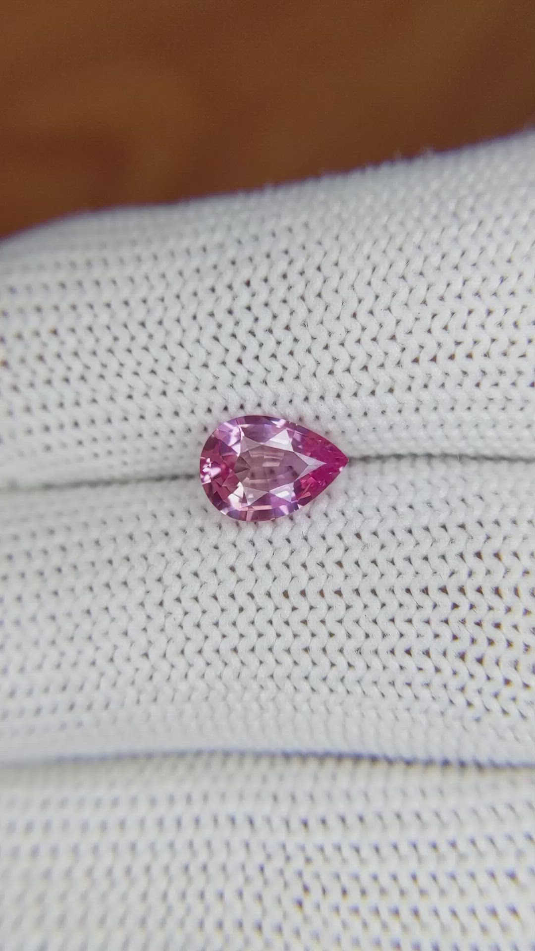 1.26 Ct. Pink Sapphire from Ceylon (Sri Lanka) Size Video