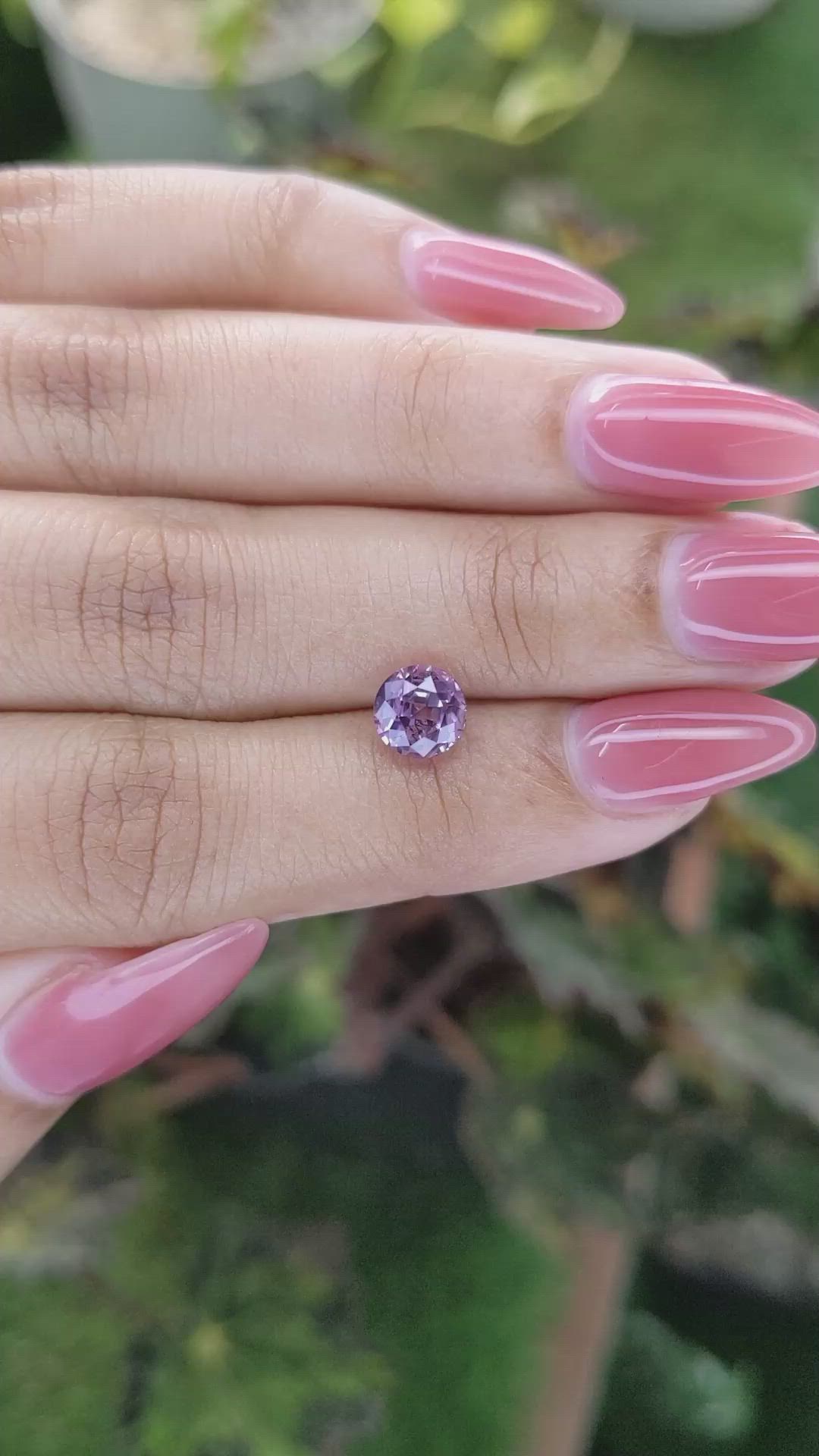 1.73 Ct. Pinkish Purple Sapphire from Ceylon (Sri Lanka) Size Video