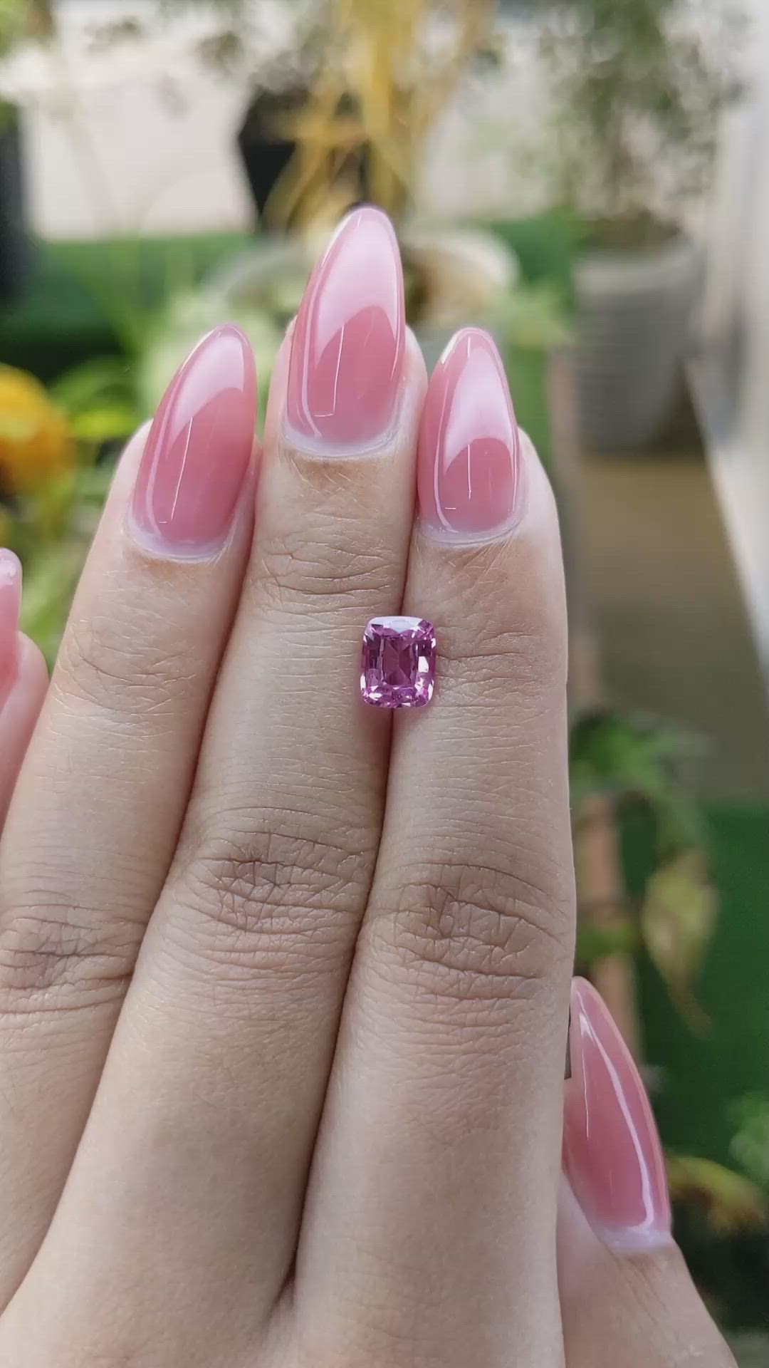 1.38 Ct. Pink Sapphire from Ceylon (Sri Lanka) Size Video