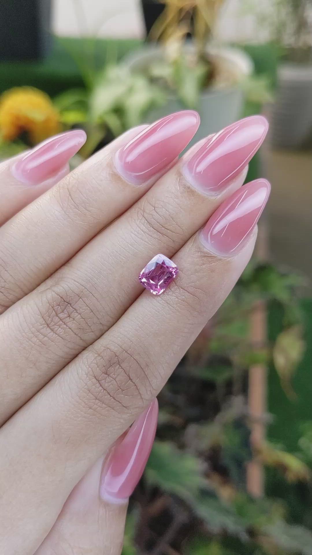 1.38 Ct. Pink Sapphire from Ceylon (Sri Lanka) Size Video