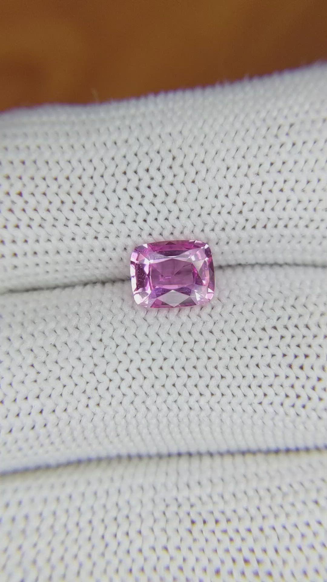 1.38 Ct. Pink Sapphire from Ceylon (Sri Lanka) Size Video