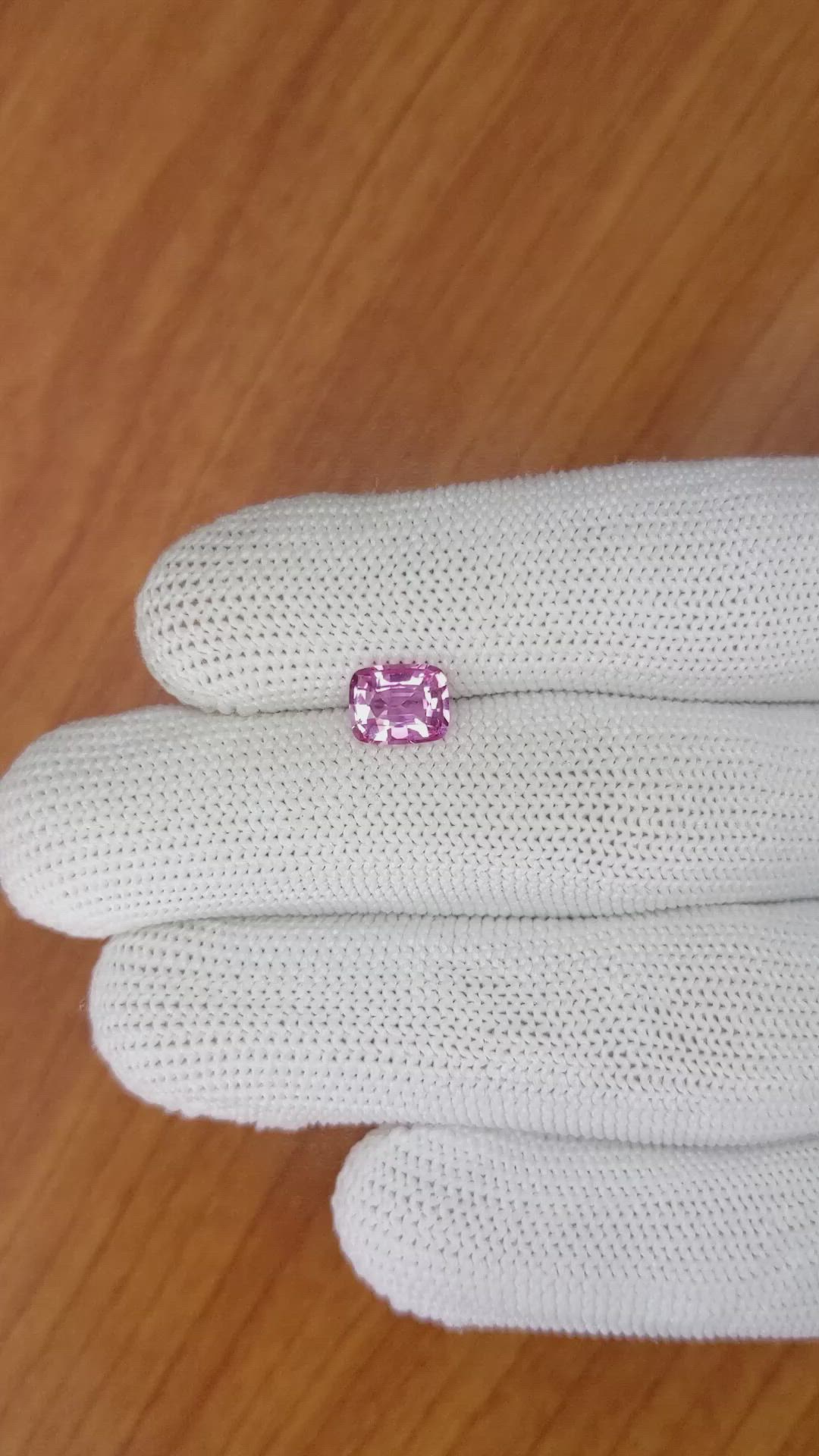 1.38 Ct. Pink Sapphire from Ceylon (Sri Lanka) Size Video