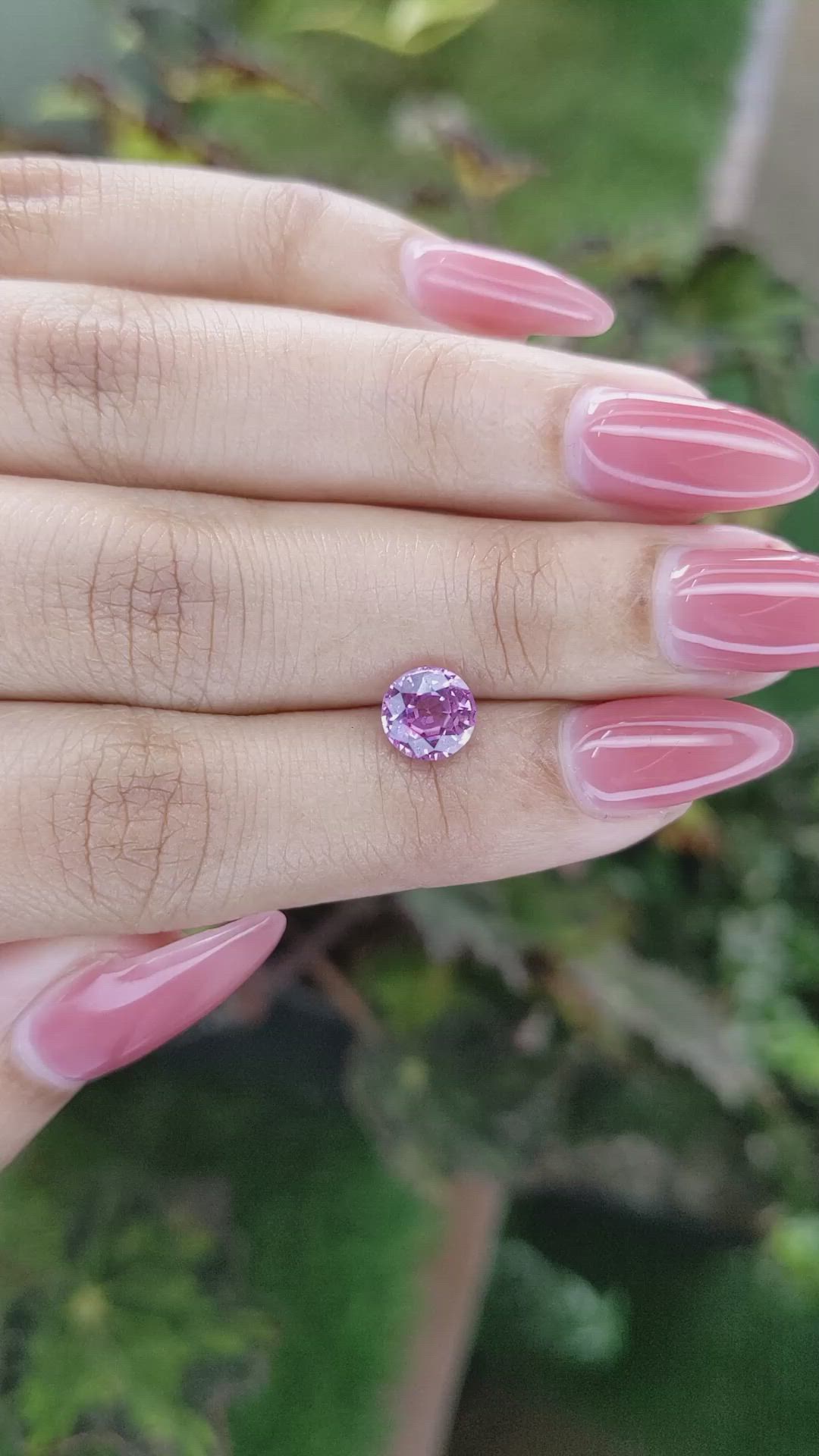 1.50 Ct. Pinkish Purple Sapphire from Ceylon (Sri Lanka) Size Video
