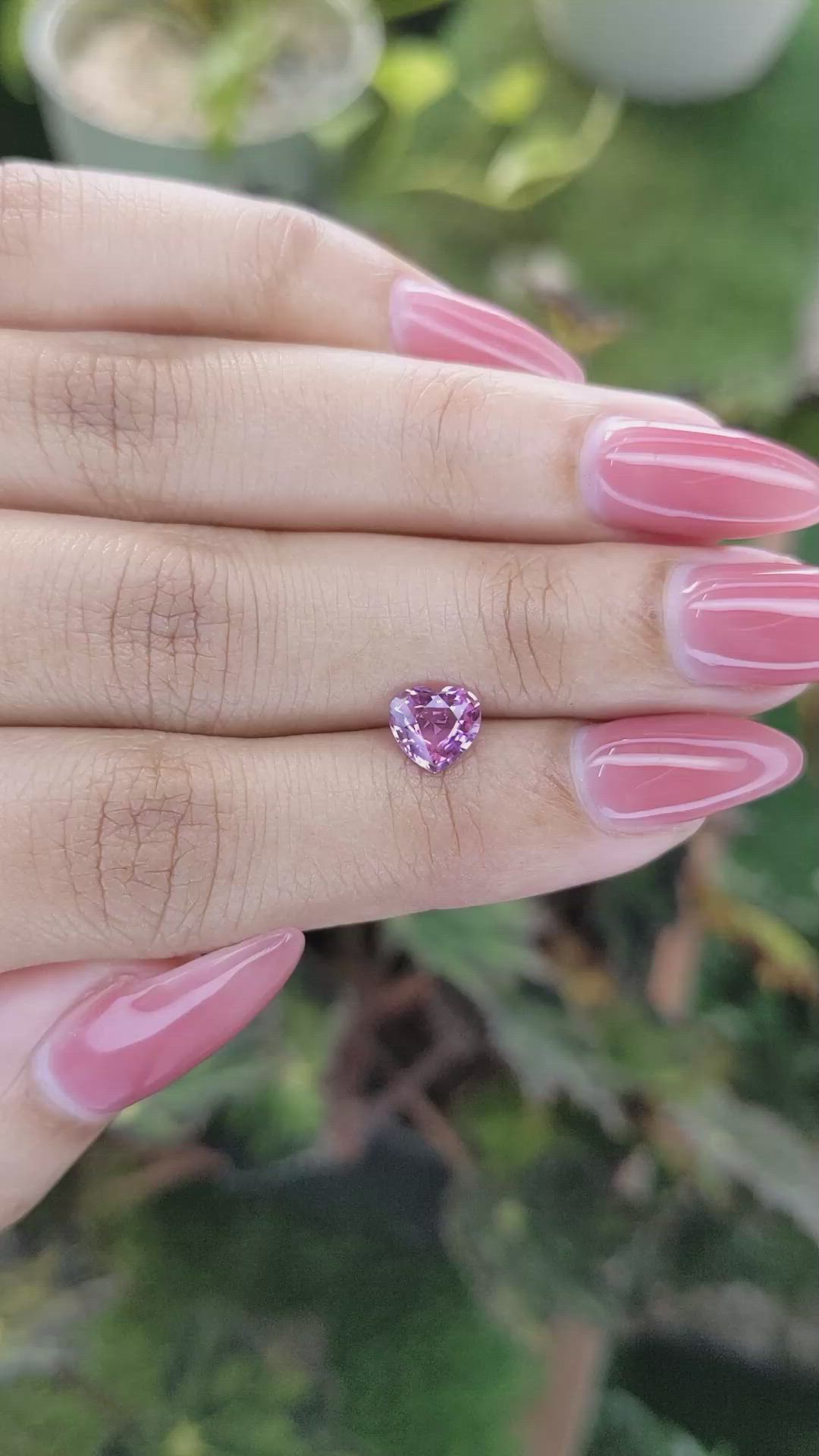1.11 Ct. Purplish Pink Sapphire from Ceylon (Sri Lanka) Size Video