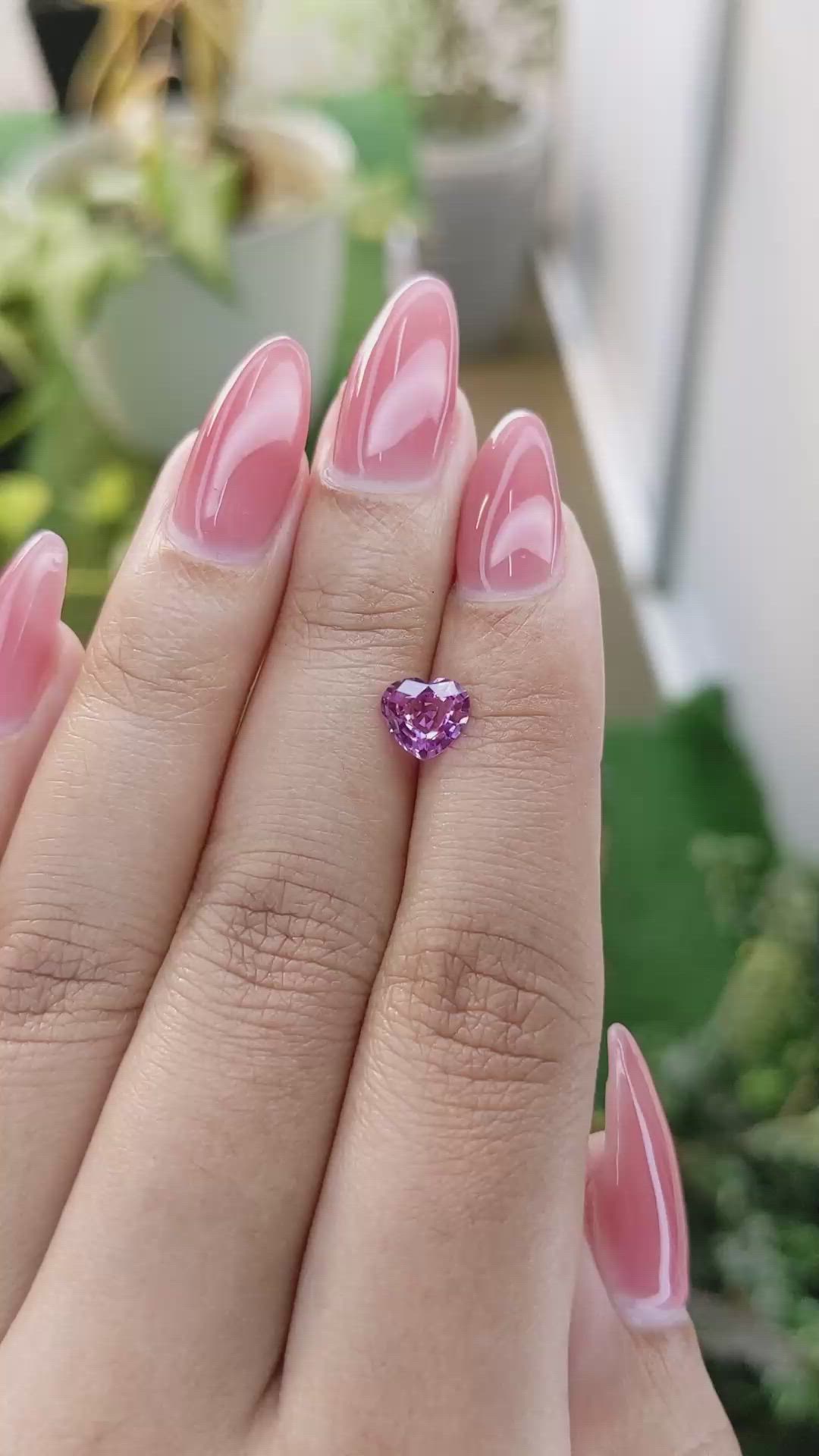 1.11 Ct. Purplish Pink Sapphire from Ceylon (Sri Lanka) Size Video