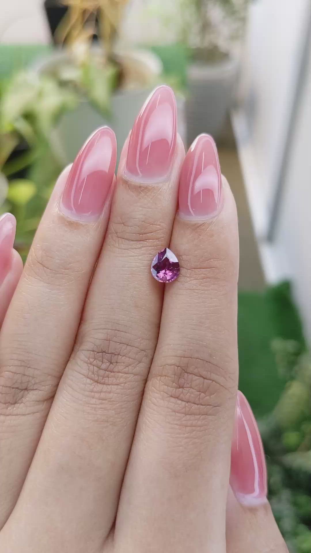 0.94 Ct. Pink Sapphire from Ceylon (Sri Lanka) Size Video