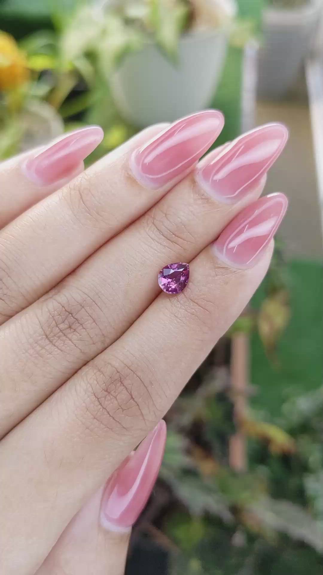 0.94 Ct. Pink Sapphire from Ceylon (Sri Lanka) Size Video