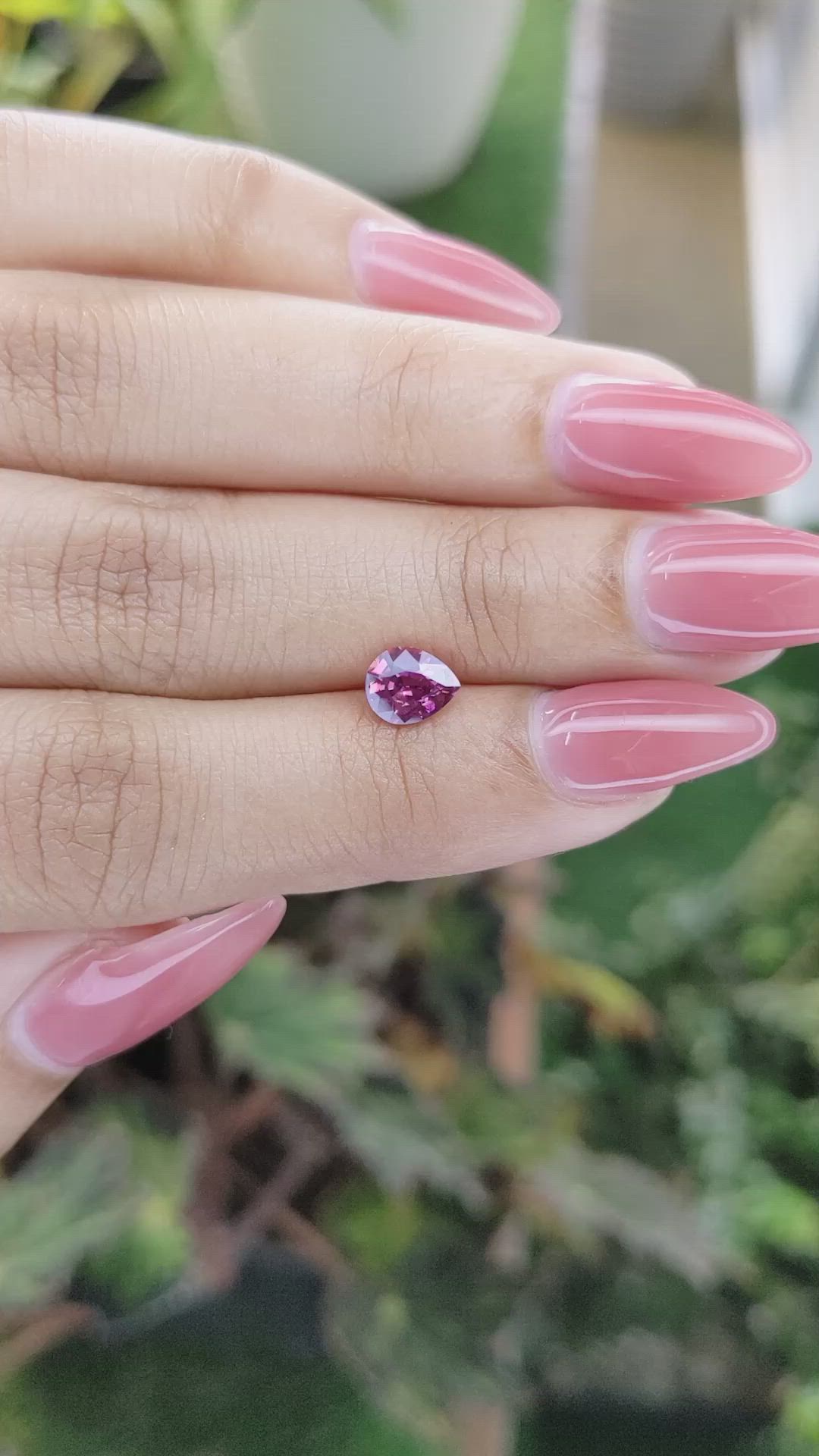 0.94 Ct. Pink Sapphire from Ceylon (Sri Lanka) Size Video