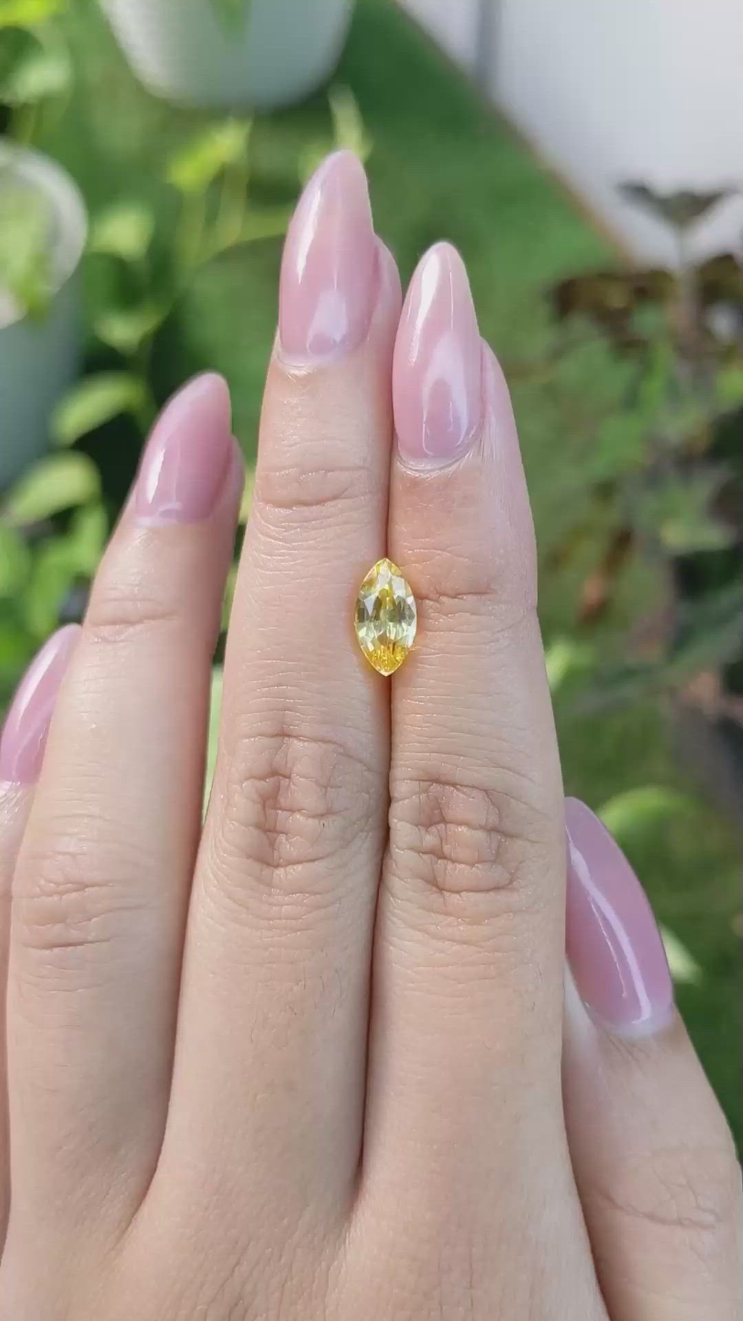 1.82 Ct. Yellow Sapphire from Ceylon (Sri Lanka) Size Video