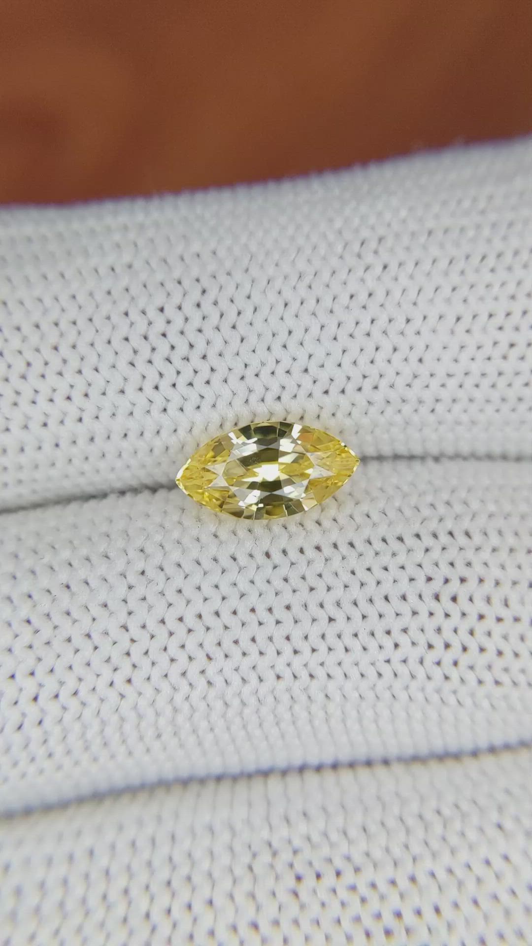 1.82 Ct. Yellow Sapphire from Ceylon (Sri Lanka) Size Video