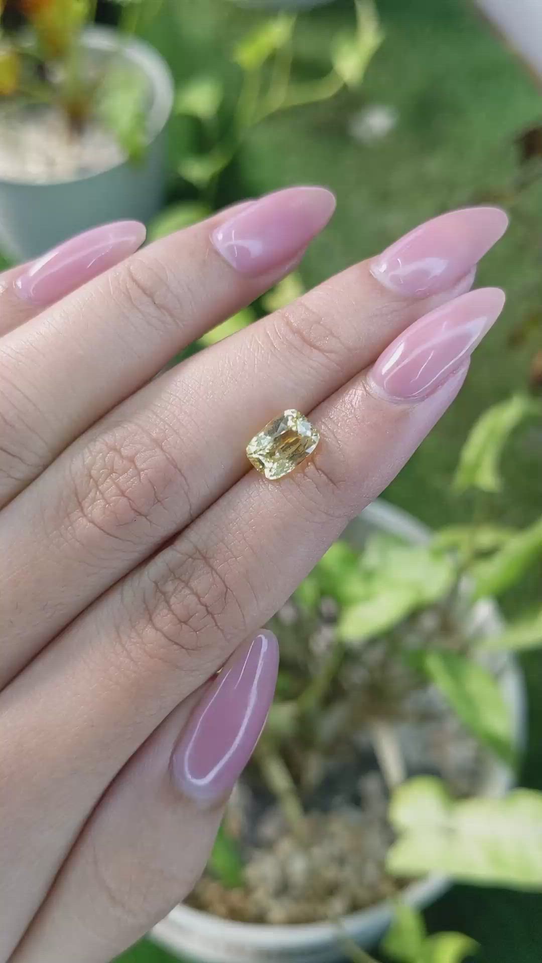 2.54 Ct. Yellow Sapphire from Ceylon (Sri Lanka) Size Video