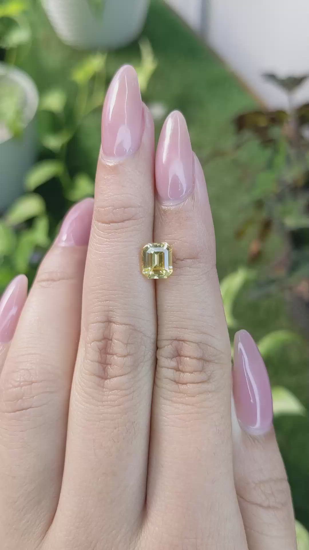 1.60 Ct. Yellow Sapphire from Ceylon (Sri Lanka) Size Video