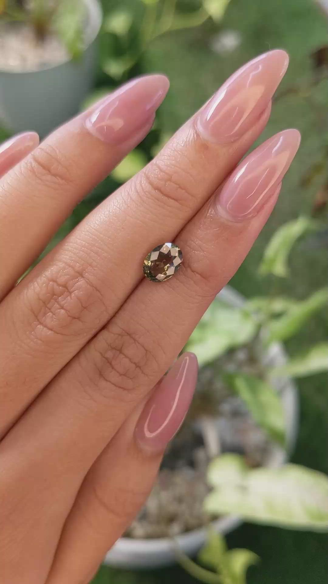 1.56 Ct. Color Change Sapphire from Ceylon (Sri Lanka) Size Video