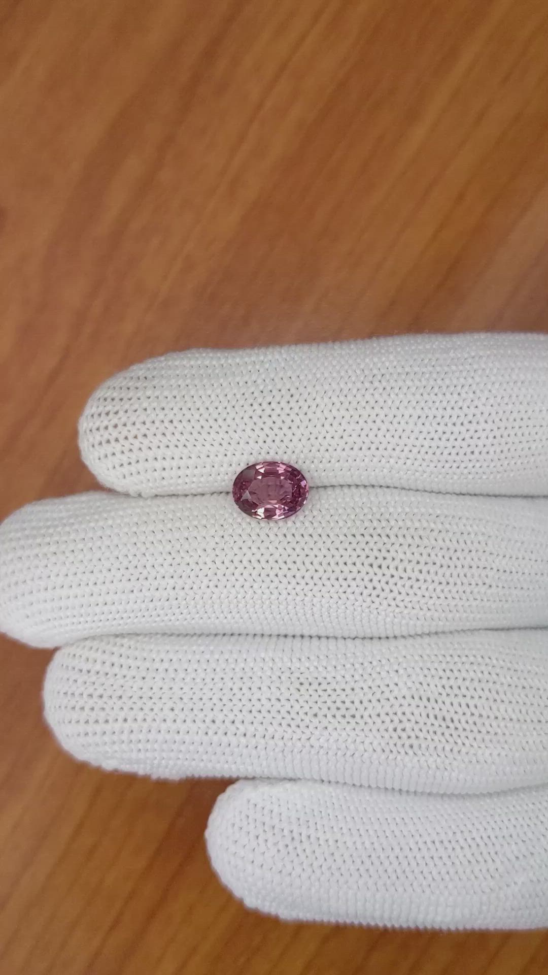 2.07 Ct. Pinkish Brown Sapphire from Ceylon (Sri Lanka) Size Video