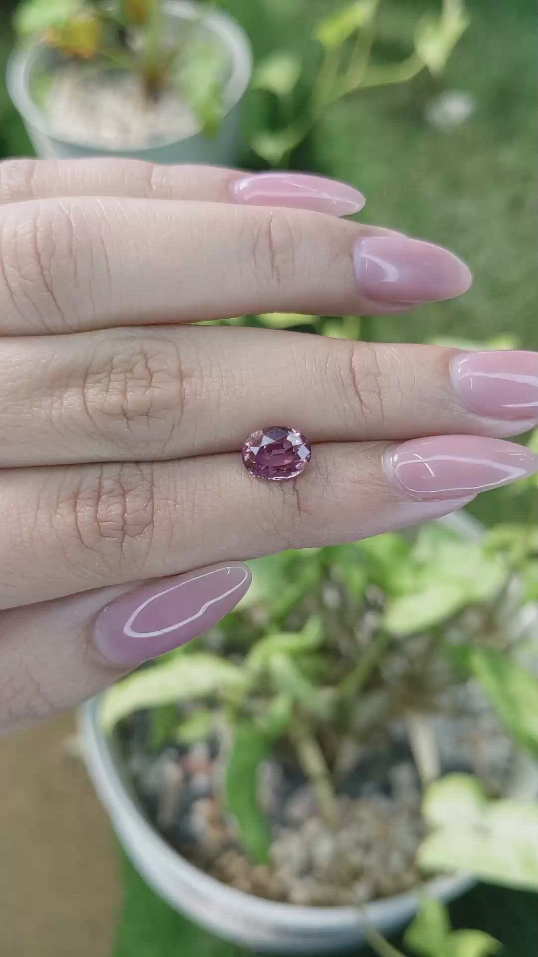 2.07 Ct. Pinkish Brown Sapphire from Ceylon (Sri Lanka) Size Video