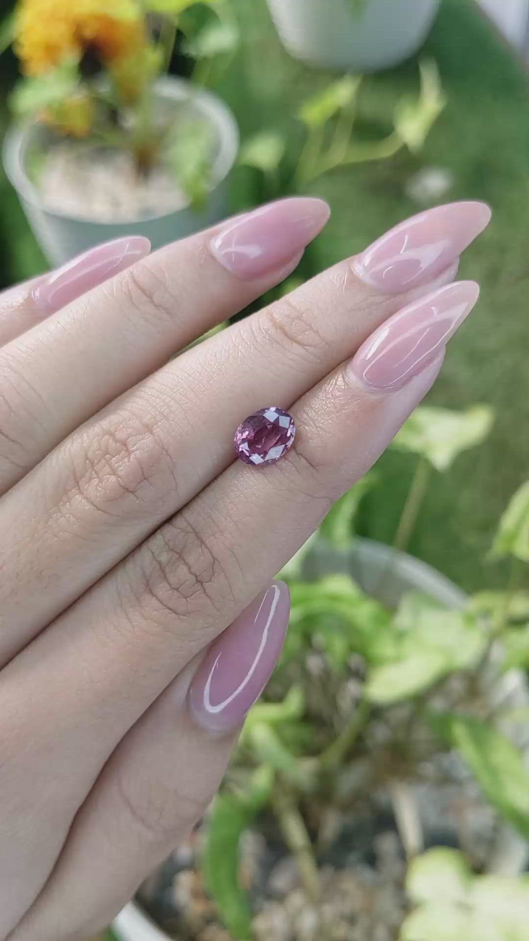 2.07 Ct. Pinkish Brown Sapphire from Ceylon (Sri Lanka) Size Video