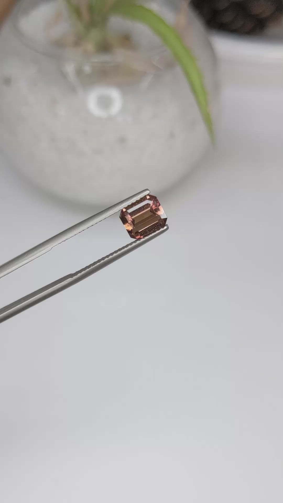 1.77 Ct. Orangish Brown Sapphire from Ceylon (Sri Lanka) Size Video