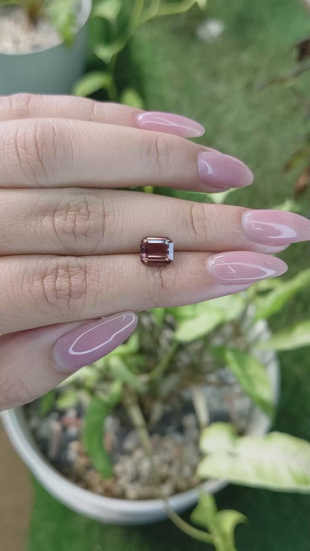 1.77 Ct. Orangish Brown Sapphire from Ceylon (Sri Lanka) Size Video