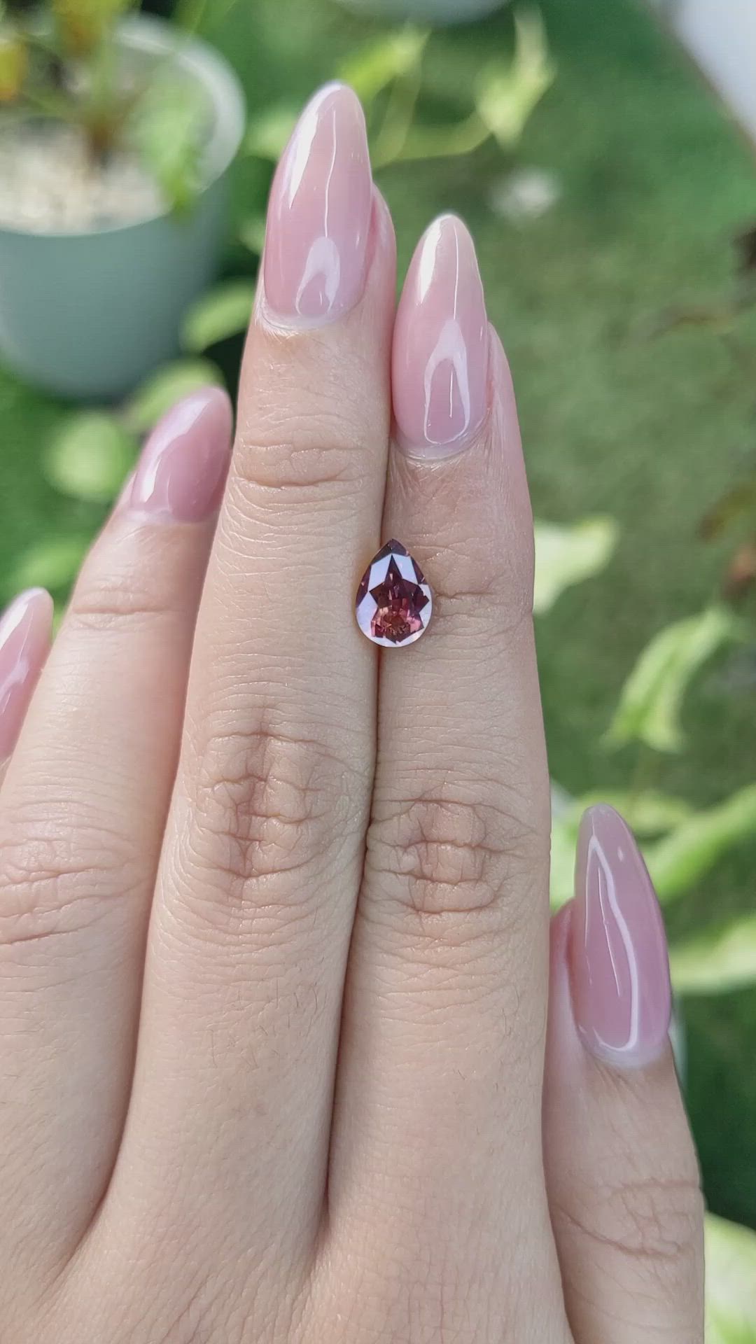 1.51 Ct. Orangish Brown Sapphire from Ceylon (Sri Lanka) Size Video