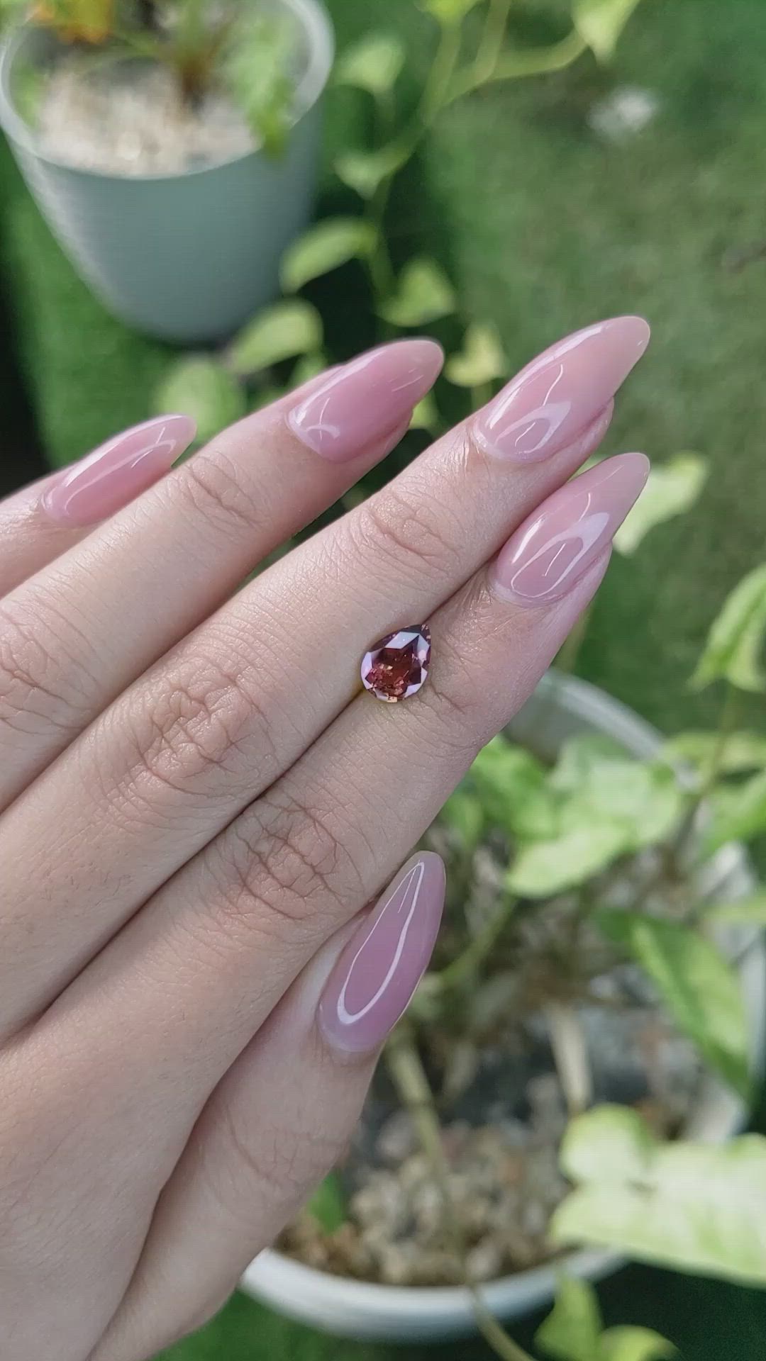 1.51 Ct. Orangish Brown Sapphire from Ceylon (Sri Lanka) Size Video