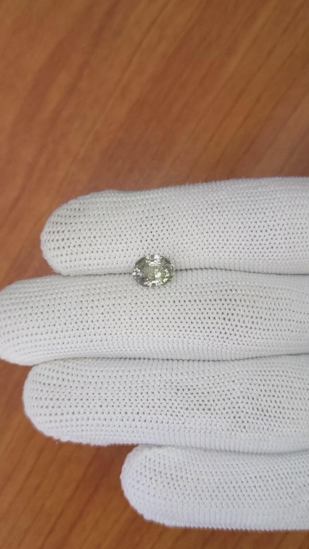 1.74 Ct. Greenish Yellow Sapphire from Ceylon (Sri Lanka) Size Video