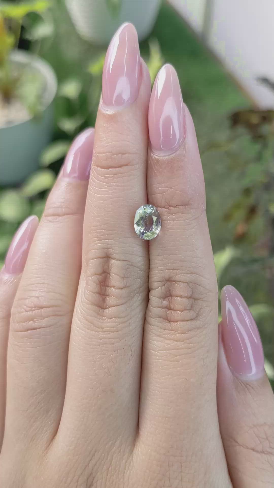 1.74 Ct. Greenish Yellow Sapphire from Ceylon (Sri Lanka) Size Video