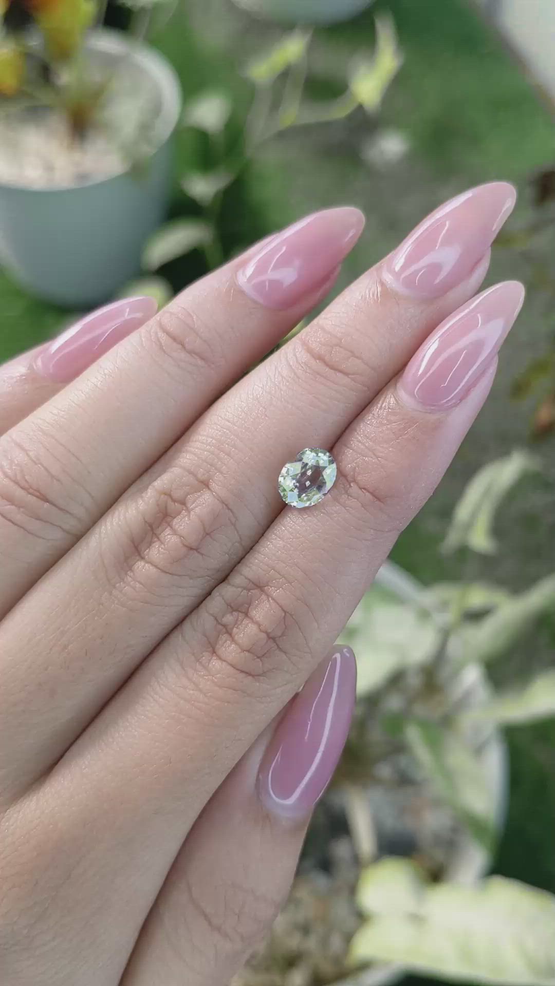 1.74 Ct. Greenish Yellow Sapphire from Ceylon (Sri Lanka) Size Video