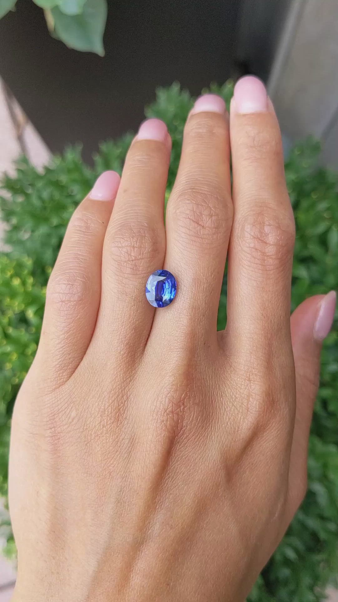 3.02 Ct. Blue Sapphire from Ceylon (Sri Lanka) Size Video