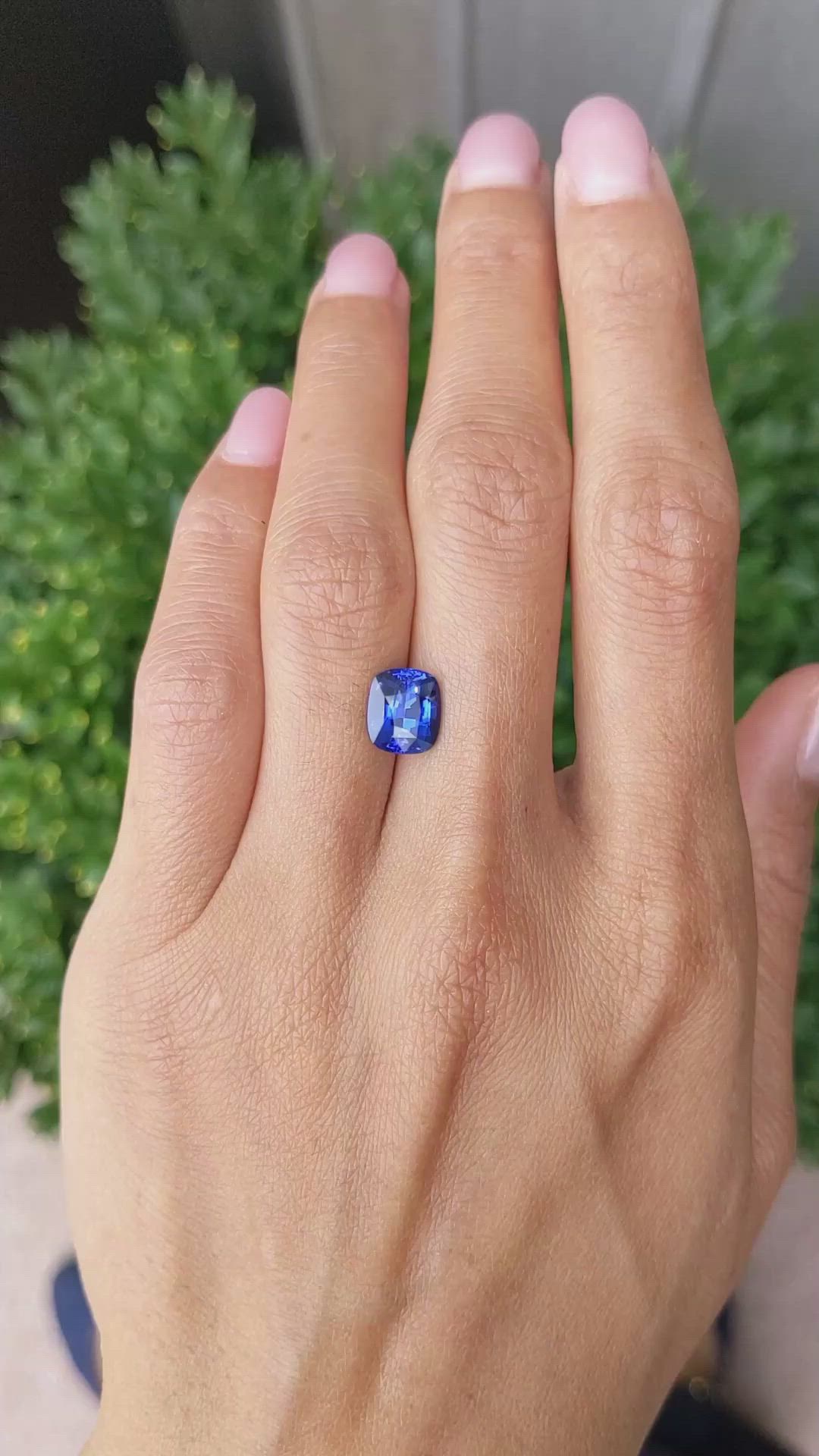 2.99 Ct. Blue Sapphire from Ceylon (Sri Lanka) Size Video