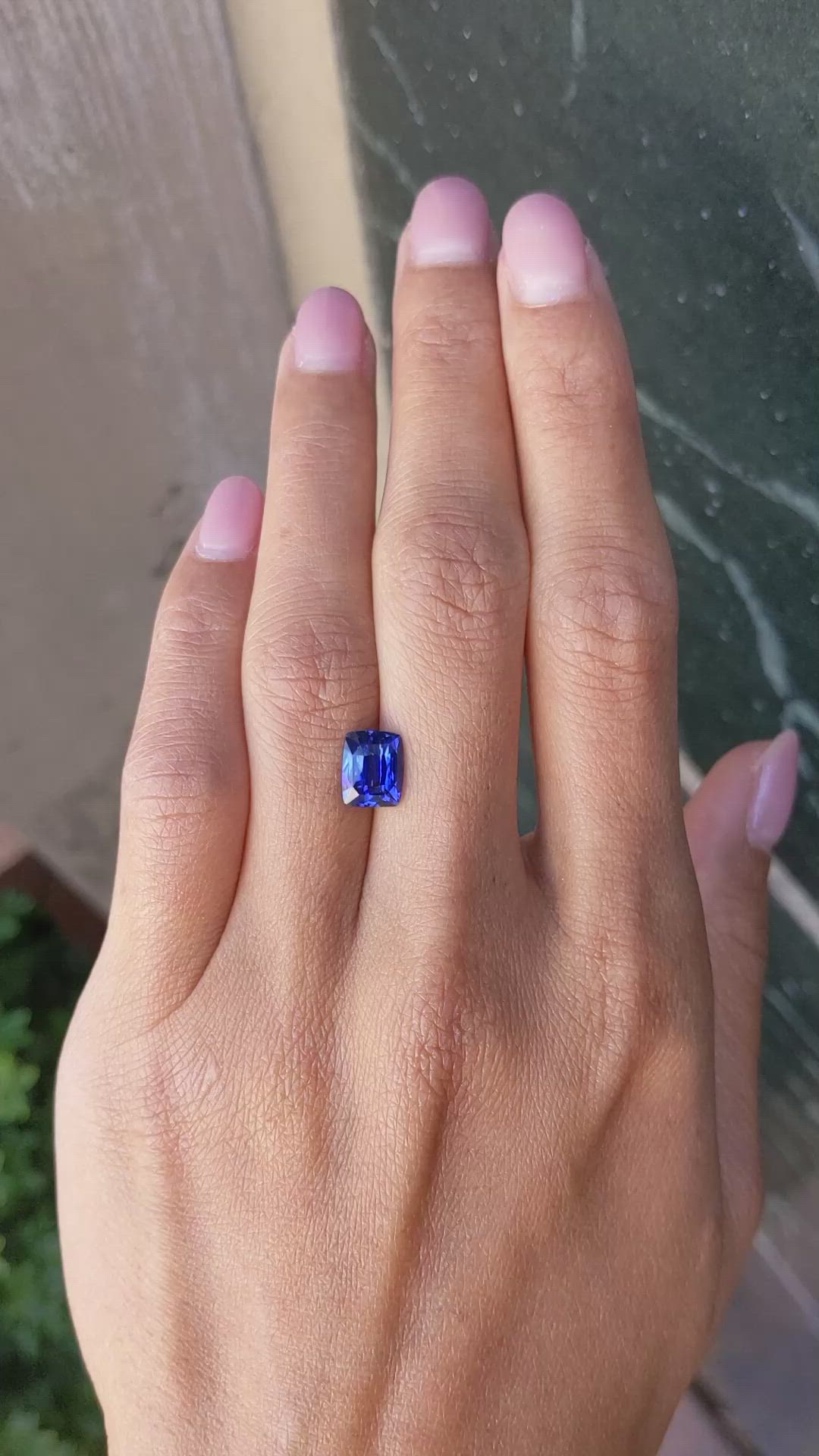 3.02 Ct. Blue Sapphire from Ceylon (Sri Lanka) Size Video