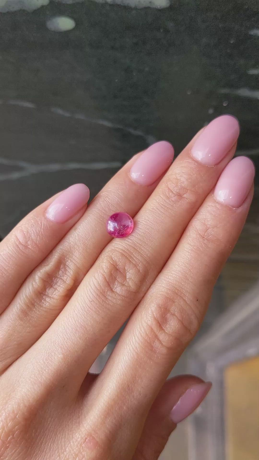 2.25 Ct. Pink Star Sapphire from Burma (Myanmar) Size Video